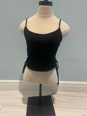 Heart Hips Black Spaghetti Strap Side-Tie Camisole